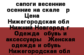 сапоги весенние осенние на скале 39р › Цена ­ 600 - Нижегородская обл., Нижний Новгород г. Одежда, обувь и аксессуары » Женская одежда и обувь   . Нижегородская обл.,Нижний Новгород г.